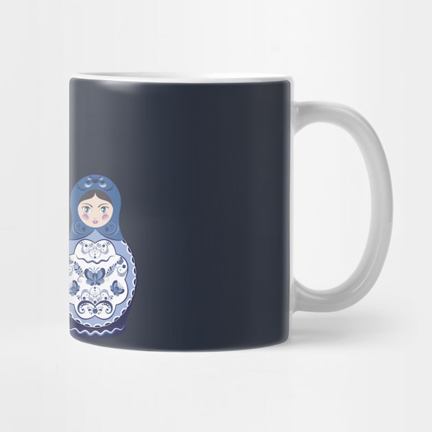 Blue Matryoshka Dolls by AnnArtshock